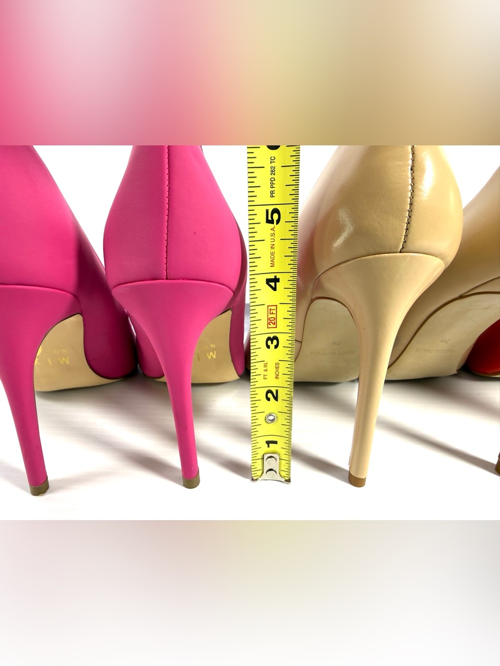Steve Madden& Mix 6  Beige, Pink Red Pointed Toe Pumps - Picture 9 of 16